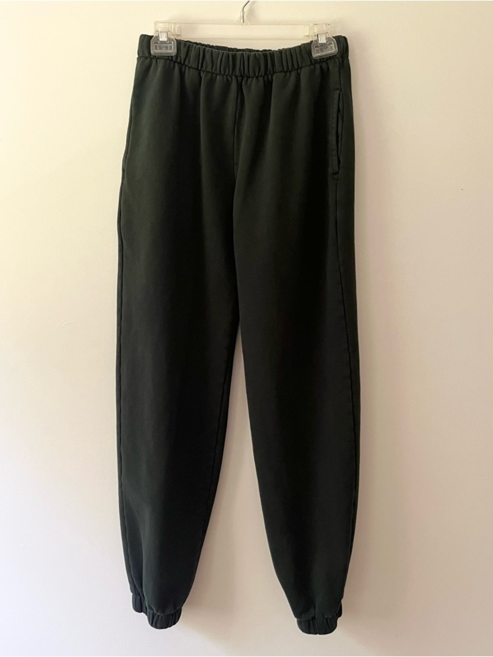 Brandy Melville Baggy Sweatpants Dark Green Fleece Lined